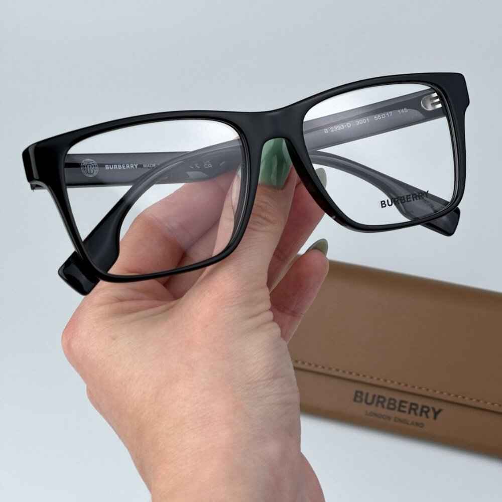 Burberry BE2393D 3001 BRAND NEW Eyeglasses Black Men
